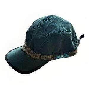 Vintage Kavu Hat Adult Medium Green Cap Hiking Outdoor Gorp Made In USA Nylon